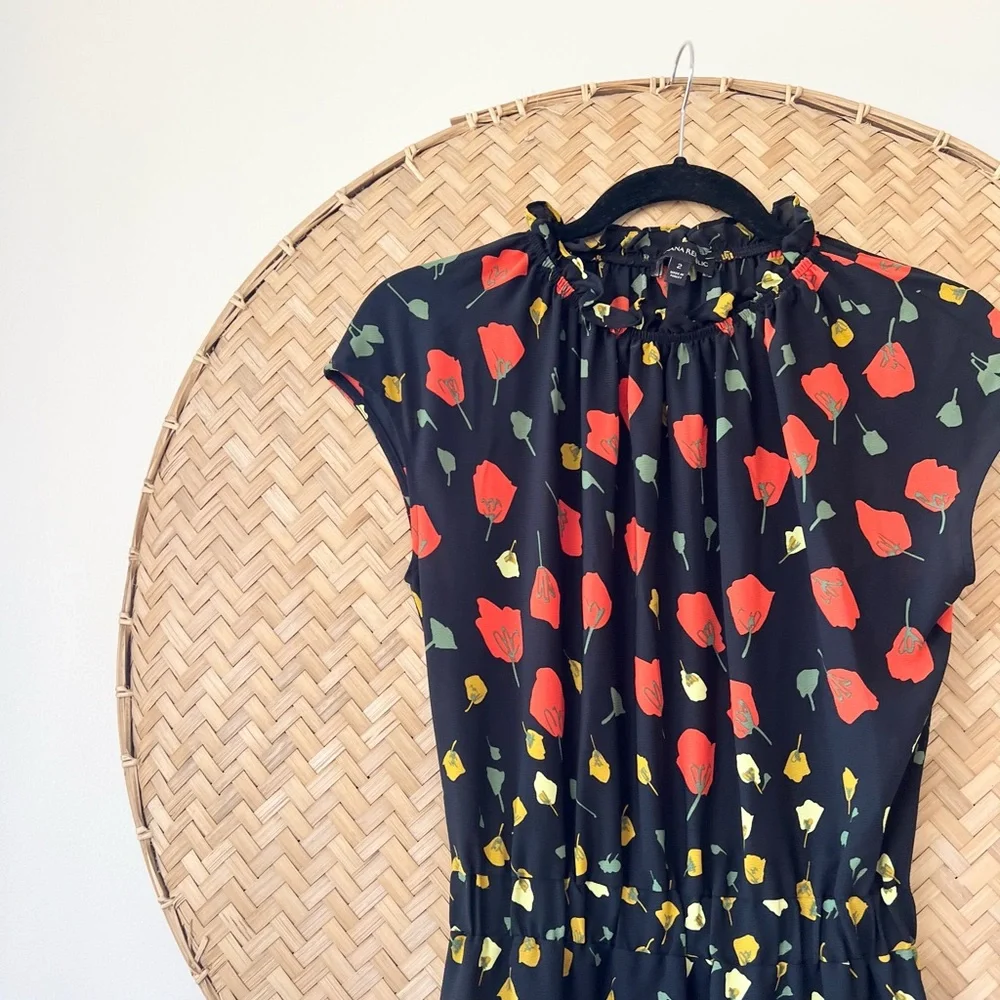 GORGEOUS WOMEN’S BANANA REPUBLIC CALIFORNIA POPPY GARDEN PARTY DRESS - Picture 5 of 13